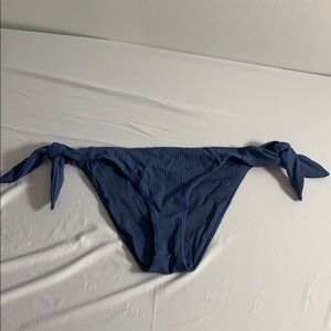 Blue Ribbed Bikini Bottom